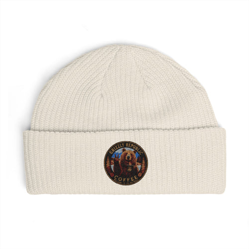 Embroidered Mountain Patch Cuff Beanie