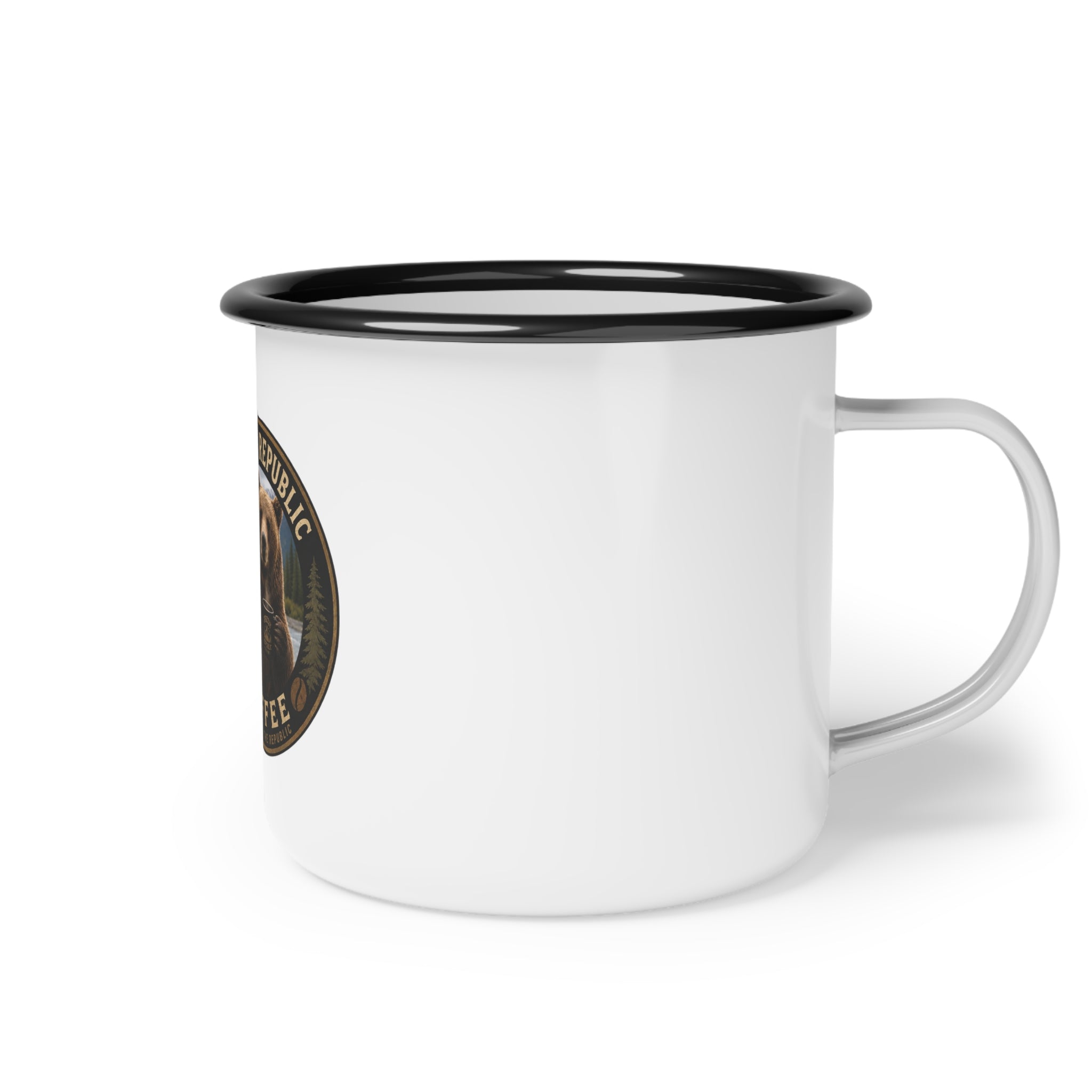 Grizzly Republic Coffee Enamel Camp Cup