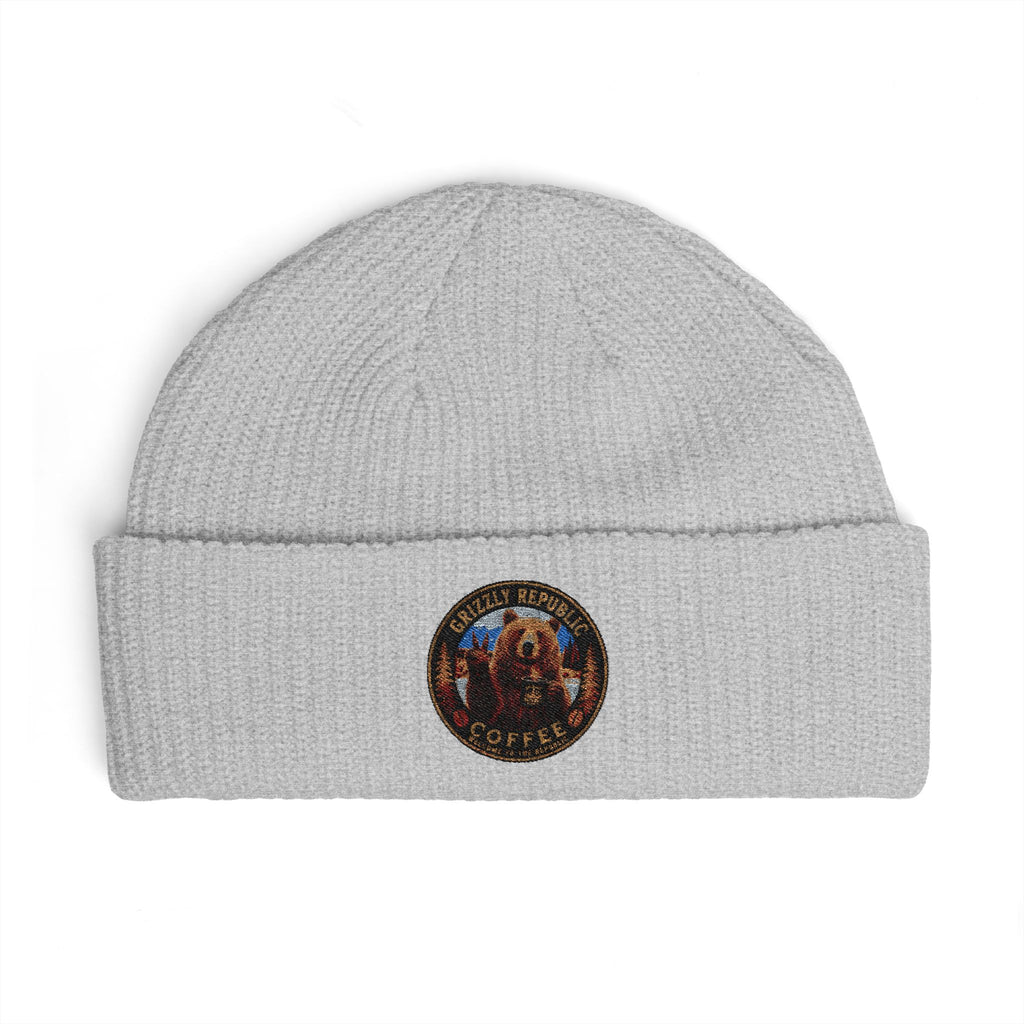 Embroidered Mountain Patch Cuff Beanie