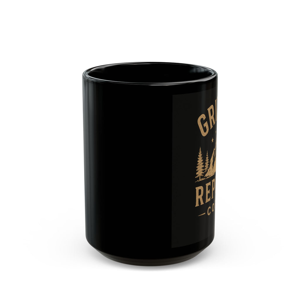 Grizzly Republic Coffee Black Mug – Brewster's Favorite Coffee Cup (11oz/15oz)