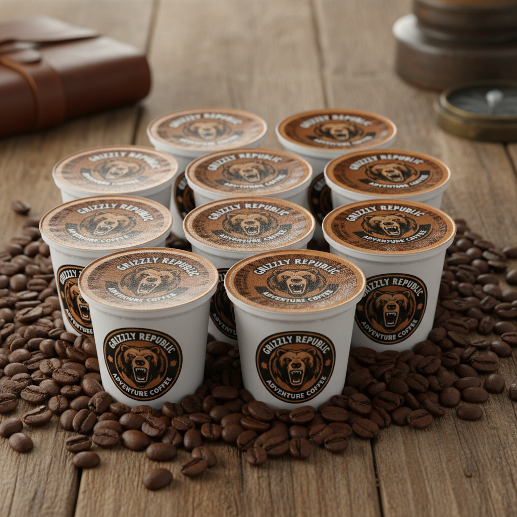 Grizzly Republic Coffee Cub Cups K-cup pods 12 count